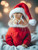 Christmas Bunny-3by4 Poster Canvas Funny Annimals Pritnt A0 A1 A2 A3 A4 A5 A6