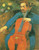 Paul Gauguin- The Cellist( Portrait of Upaupa Schneklud)-1894 Poster Canvas Movi