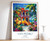 10_San Pedro Print, San Pedro Travel Poster, Belize Wall Art, Caribbean Travel P