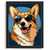Happy Corgi Wall Art Dog Print Artwork Dog Gift Pop Art Corgi Dog Artwork (3) Po