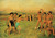Degas- Spartan Girls Challengigng Boys- 1860-62 Poster Canvas Movie Film Print A