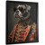 Aristocratic Bulldog Portrait Art Print Regal Canine in Sunglasses & Red Jacket