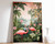 0_Vintage Flamingo Botanical Print, Tropical Floral Poster, Henri Rousseau Flora