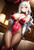 Silver-Haired Red Bunny Anime E Girl Poster Canvas Movie Film Print A0 A1 A2 A3