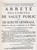1795 Arrêté des Comités de Salut Public interdissant de chanter dans les théâtre