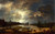 NEER, Aert van der - A River near a Town, by Moonlight Poster Canvas Movie Film