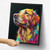 Abstract Golden Retriever Wall Art Unique Dog Gift Dog Illustration Art Print (1