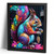 Rainbow Squirrel Art Modern Digital Artwork Squirrel Print Cute Woodland Animal