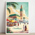 Captivating Casablanca Morocco Travel Poster - Exotic Art Deco Print Poster Canv