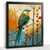 Bird On A Branch Wall Art Green Bird Print Orange And Green Print Wall Decor (2)