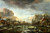 NEER, Aert van der - A Frozen River by a Town at Evening Poster Canvas Movie Fil