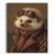Vintage Hedgehog Wall Art Print Steampunk Hedgehog Portrait Retro Hedgehog Gift