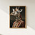 Giraffe animal portrait art print - Oil painting vintage style animal portrait a