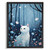 White Cat Art Print Blue And White Wall Art Decor Cat Gift Floral Cat Print (1)