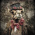 Gentelman Camel with a distinctive and ornate outfit, including a fancy hat with