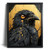 Black Raven Wall Art Bird Print Grunge Artwork Black And Orange Raven Picture (3