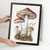 Minimalist Mushroom Wall Art Fungi Poster Artwork For Kitchen Botanical Print (1