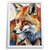 Colourful Fox Art Print Modern Home Animal Decor Colourful Wildlife Fox Print (2