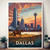 Dazzling Dallas Texas Travel Poster - Skyline and Cowboy Culture Art Print Poste