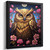 Cute Owl On A Branch Art Print Owl Wall Art Owl Gift Pink Blossom Owl Print (3)