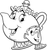 Chip and Mrs. Potts Outline Poster Canvas Movie Film Print A0 A1 A2 A3 A4 A5 A6