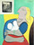Pablo Picasso - Woman in a Yellow Armchair 04.1932 Poster Canvas Movie Film Prin