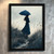 Umbrella Lady Wall Art Print for Living Room Picture Umbrella Woman Poster Art P