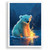 Polar Bear Art Print Bright Nursery Wall Art Framed Animal Print New Baby Gift