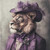 Regal Lion has a rich, detailed fur texture, and is adorned with a lavish purpl