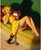 Art Frahm - Pinup Girl - Playful Kitten Poster Canvas Movie Film Print A0 A1 A2