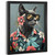 Chic Floral Cat Art Print Feline in Sunglasses & Leather Jacket Cat Wall Art (3)