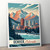 Dynamic Denver Colorado Travel Poster - Rocky Mountains and City Skyline Art Pri