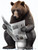Bear on Toilet 3by4 Poster Canvas Funny Annimals Pritnt A0 A1 A2 A3 A4 A5 A6