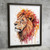 Big Cat Lion Art Print Vintage Lion Portrait Animal Wall Art Lion Poster Art Pos