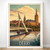 Derry, Northern Ireland Vintage Travel Poster - Famous Landmarks Art Print Poste