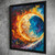 Abstract Colours of Moon Poster Wall Art Prints for Living Room Picture Abstract