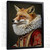 Fox King Vintage Wall Print Painting Animal Wall Art Fox King Picture Home Gift