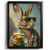 Cheerful Rabbit in Hawaiian Shirt Art Print Funny Rabbit Wall Art Bunny Gift (2)