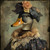 Lady duck in a ornate hat with a variety of flowers Poster Canvas Print Art Pain