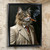Vintage Striped Cat In A Suit Animal Wall Art Print Cat Poster Art Cat Print Art