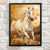 Jumping Horse Wall Art Picture Wild Horse Art Lounge Artwork White Horse Gift ( Jumping Horse Wall Art Picture Wild Horse Art Lounge Artwork White Horse Gift (