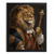 Victorian Animal Painting Vintage Lion Portrait Retro Animal Wall Art Lion Print