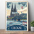 Captivating Cologne Germany Travel Poster - Majestic Cathedral and Rhine Art Pri