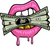 Sexy Lips Bite Money Cash 100 Dollar Poster Canvas Movie Film Print A0 A1 A2 A3