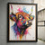 Colourful Highland Cow Animal Wall Art Print Poster Art Print Cow Picture Home (