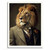 Lion In A Suit Wall Art Print Animal Framed Picture Lion Artwork Big Cat Gift (3