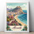 Alicante Spain Vibrant Travel Poster - Castle & Coastline Art Print Poster Canva