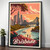 Breathtaking Brisbane Australia Travel Poster - Kangaroo Point Cliffs Art Print