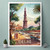 Majestic Delhi India Travel Poster - Vibrant Culture Heritage Art Print Poster C