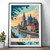 Magical Ghent Belgium Travel Poster - Medieval Architecture Art Print Poster Can